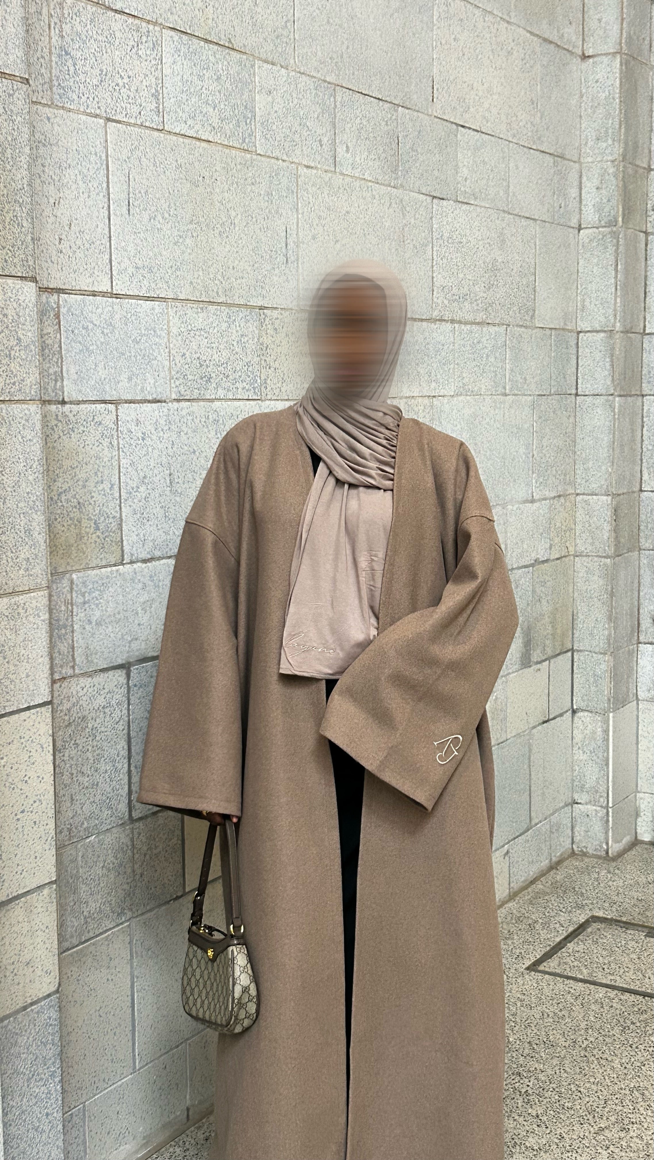 Oatmeal Open Abaya