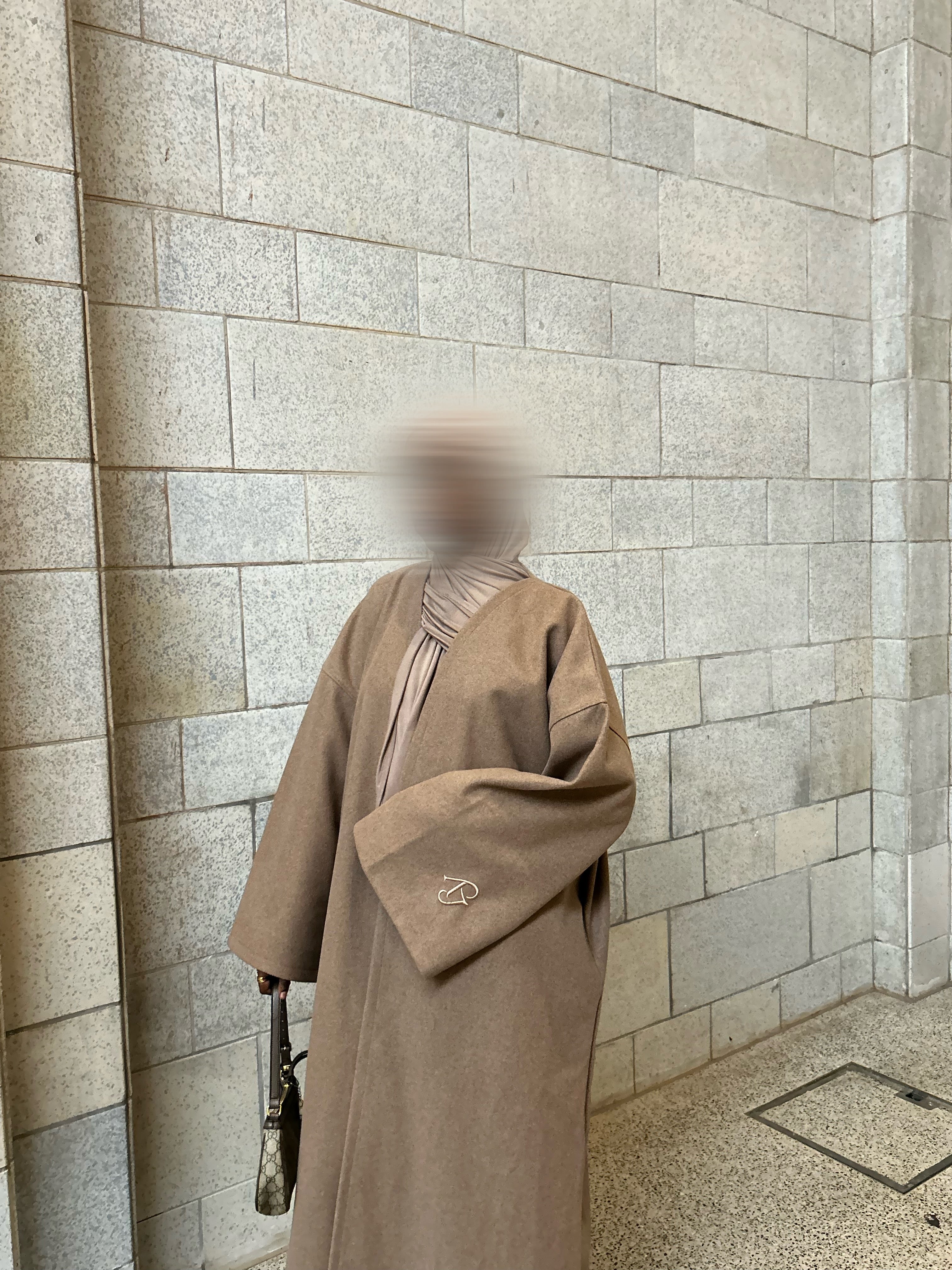 Oatmeal Open Abaya