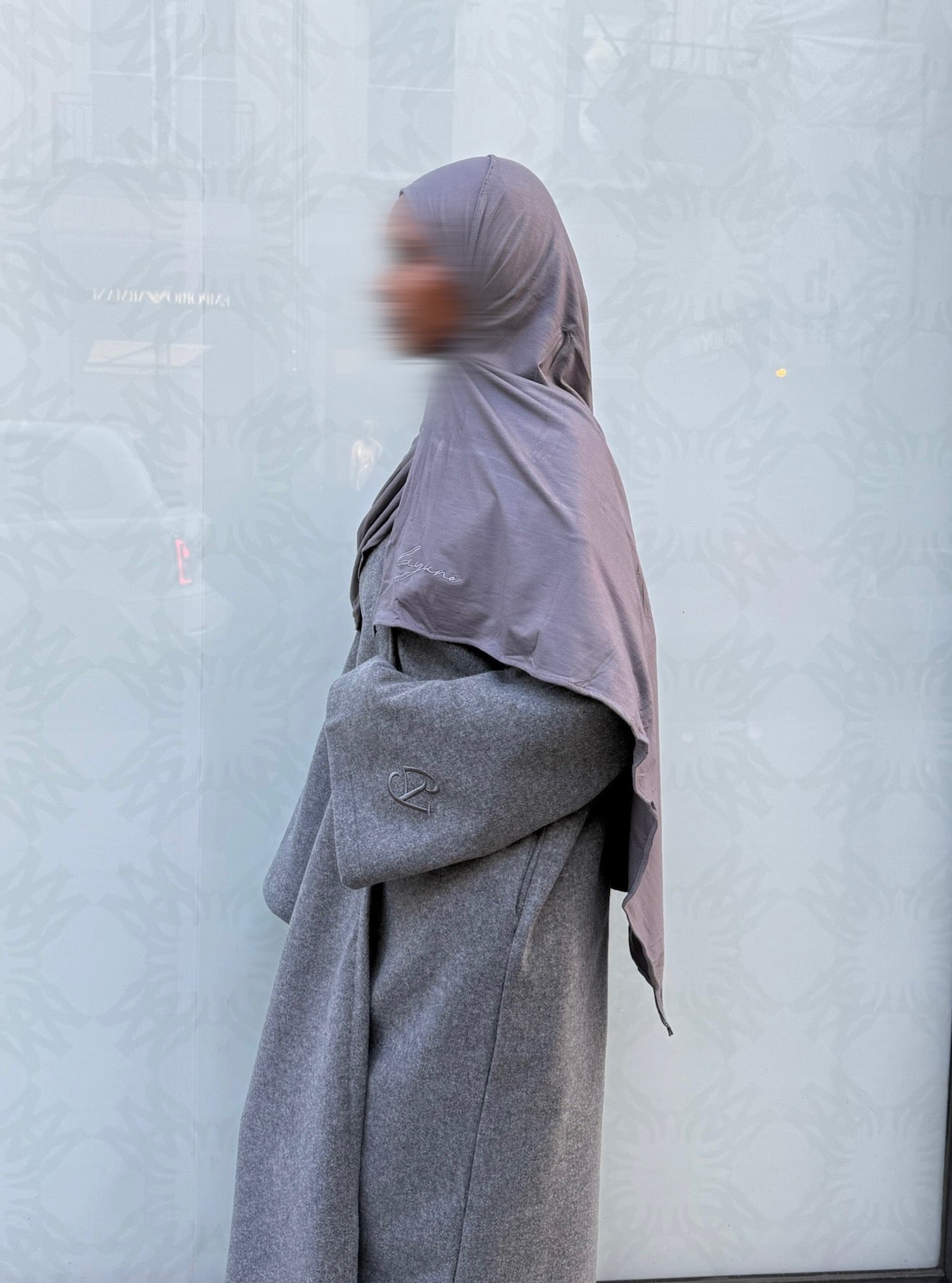 Grey Open Abaya
