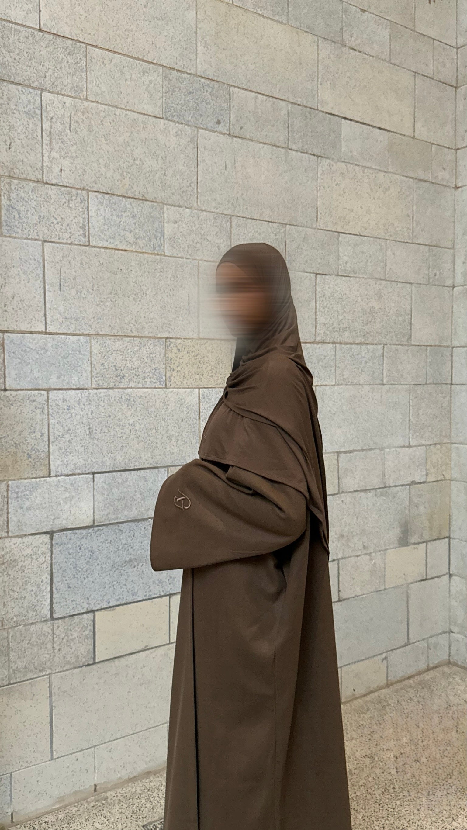 Ash Brown Open Abaya